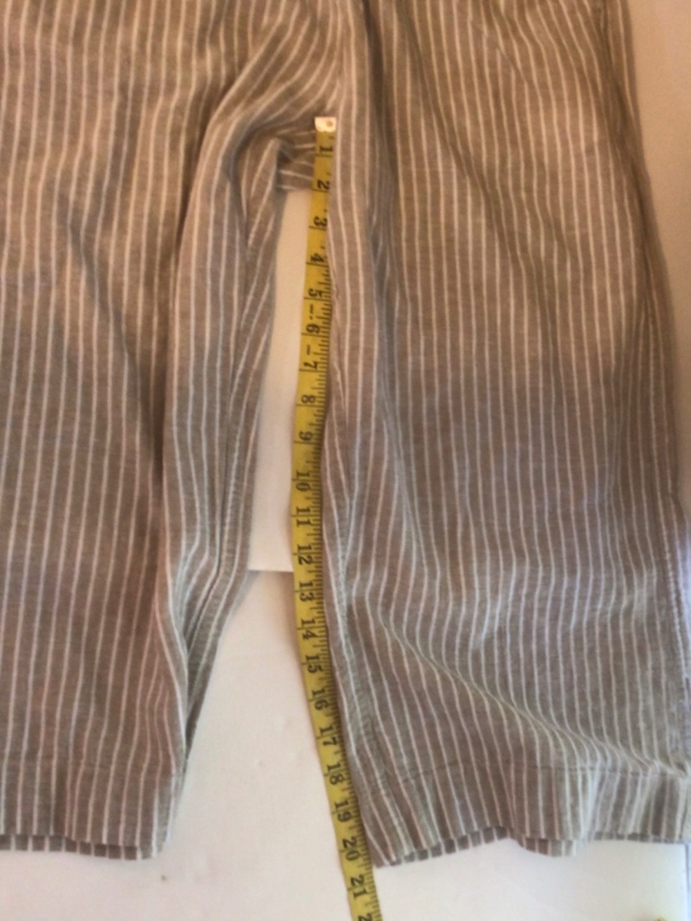 Beachlunchlounge Linen Pant Size Small Stripes Coastal Grandma Wide Leg Beachy - Picture 9 of 10